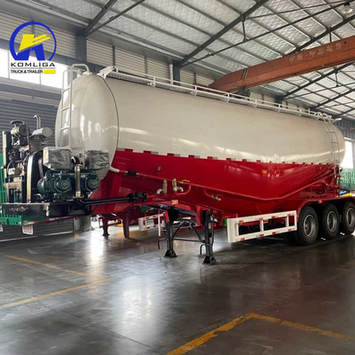 3/4 Ejes Material de cemento a granel de polvo seco Cisterna Semi camión Remolque con motor diesel