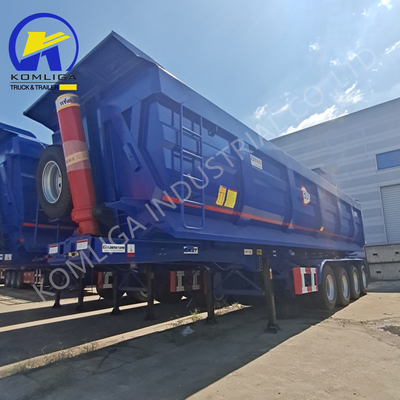 Fuwa/BPW Ejes Semirremolque de cama plana para trabajos pesados 40cbm 45cbm Remolque de descarga con remate