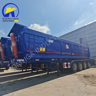 Jost 2.0 o 3.5 pulgadas King Pin 3 Eje 35cbm camión de basura hidráulico de inclinación semirremolque