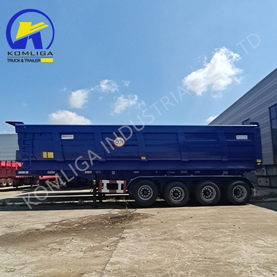 Jost 2.0 o 3.5 pulgadas King Pin 3 Eje 35cbm camión de basura hidráulico de inclinación semirremolque