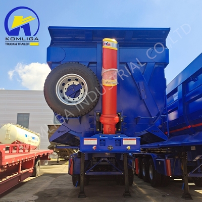 Jost 2.0 o 3.5 pulgadas King Pin 3 Eje 35cbm camión de basura hidráulico de inclinación semirremolque