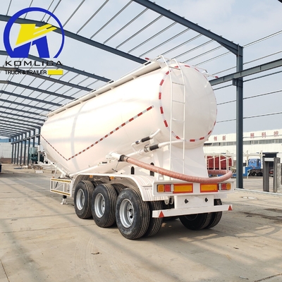 3 Eje 40/50 Cbm Descarga en el fondo/Descarga de cemento a granel/ ceniza de mosca/tierra/tanque de transporte de material de pólvora/semirremolque de petrolero