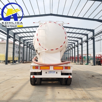 3 Eje 40/50 Cbm Descarga en el fondo/Descarga de cemento a granel/ ceniza de mosca/tierra/tanque de transporte de material de pólvora/semirremolque de petrolero