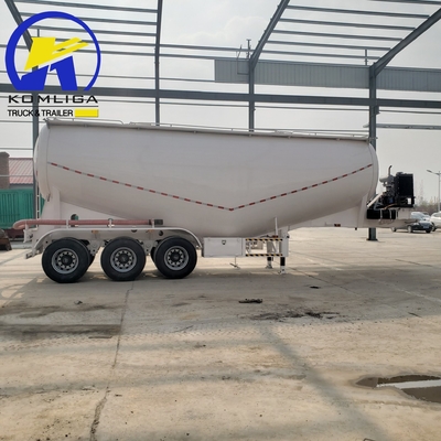 3 Eje 40/50 Cbm Descarga en el fondo/Descarga de cemento a granel/ ceniza de mosca/tierra/tanque de transporte de material de pólvora/semirremolque de petrolero