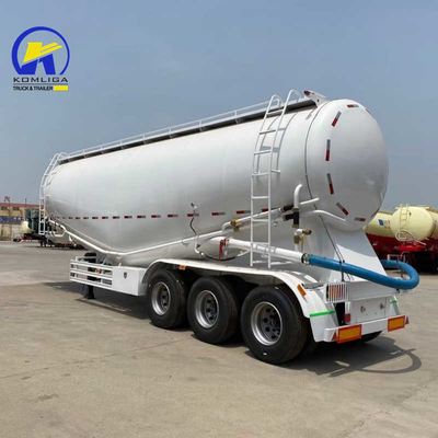 3 Ejes 50tons 40cbm Silo Cemento en bruto seco Cisterna de polvo de cemento Semirremolques a Rusia / Kazajstán