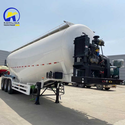 3 Ejes 50tons 40cbm Silo Cemento en bruto seco Cisterna de polvo de cemento Semirremolques a Rusia / Kazajstán