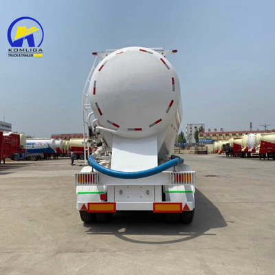 3 Ejes 50tons 40cbm Silo Cemento en bruto seco Cisterna de polvo de cemento Semirremolques a Rusia / Kazajstán