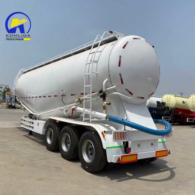 3 Ejes 50tons 40cbm Silo Cemento en bruto seco Cisterna de polvo de cemento Semirremolques a Rusia / Kazajstán