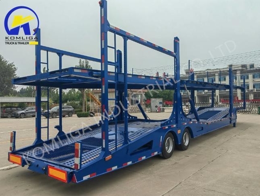 Capacidad de carga de 80T Semiremolque de transporte de automóviles certificado por el CCG para el transporte a Uzbekistán