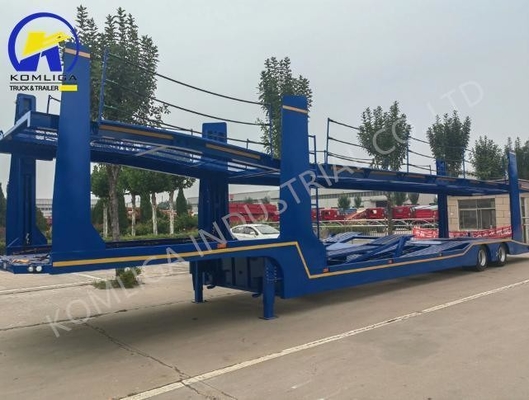 Capacidad de carga de 80T Semiremolque de transporte de automóviles certificado por el CCG para el transporte a Uzbekistán