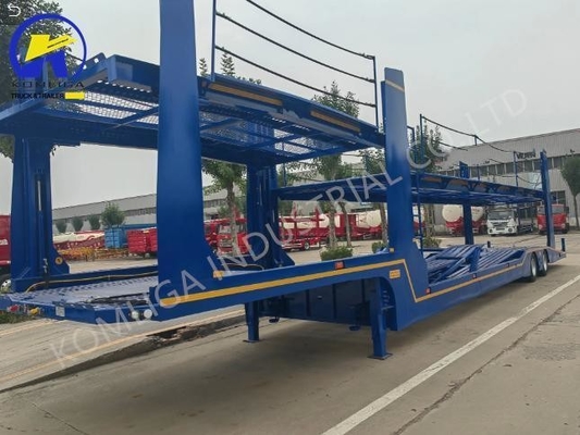 Capacidad de carga de 80T Semiremolque de transporte de automóviles certificado por el CCG para el transporte a Uzbekistán