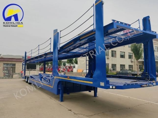 Capacidad de carga de 80T Semiremolque de transporte de automóviles certificado por el CCG para el transporte a Uzbekistán